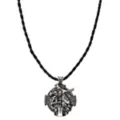 Black Rope Skull Pendant Necklace at Spencer's