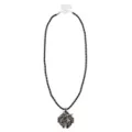 Black Rope Skull Pendant Necklace at Spencer's