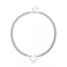 Silverplated Heart Chain Necklace at Spencer's