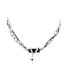 Thick Chain Cross Necklace at Spencer's