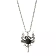 Silverplated Dragon Dagger Necklace at Spencer's