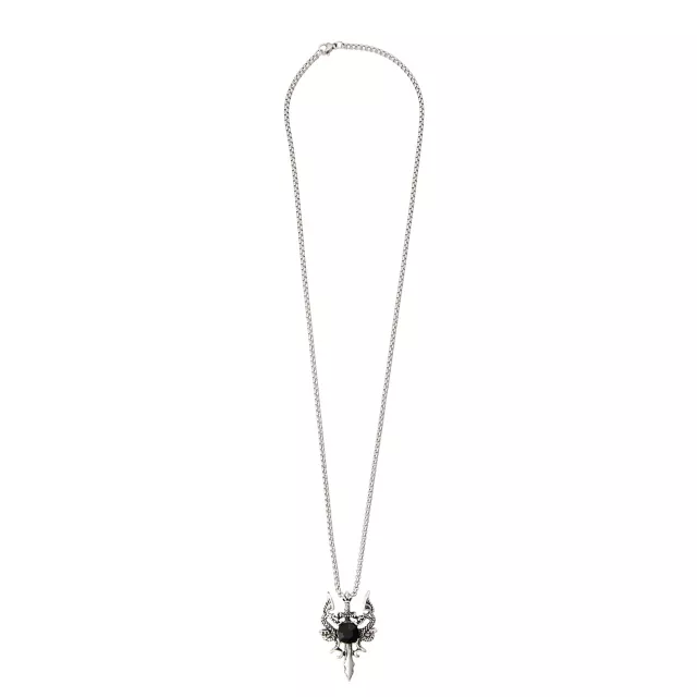 Silverplated Dragon Dagger Necklace at Spencer's
