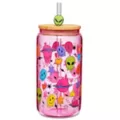 Pink Alien Glass Cup with Straw - 16 oz. at Spencer's