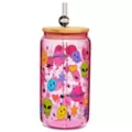 Pink Alien Glass Cup with Straw - 16 oz. at Spencer's