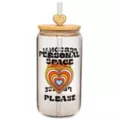 Personal Space Glass Cup with Straw - 16 oz. at Spencer's