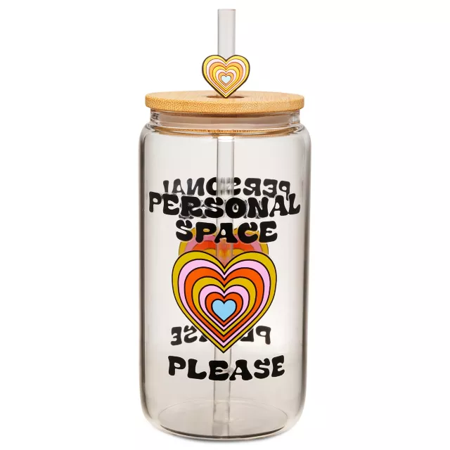 Personal Space Glass Cup with Straw - 16 oz. at Spencer's