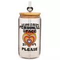 Personal Space Glass Cup with Straw - 16 oz. at Spencer's