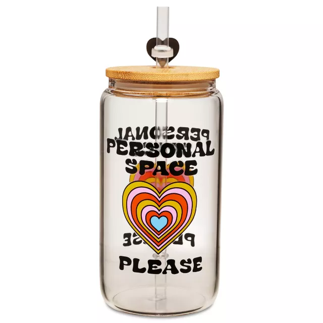 Personal Space Glass Cup with Straw - 16 oz. at Spencer's