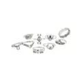 Multi-Pack CZ Crescent Moon Assorted Rings - 9 Pack at Spencer's