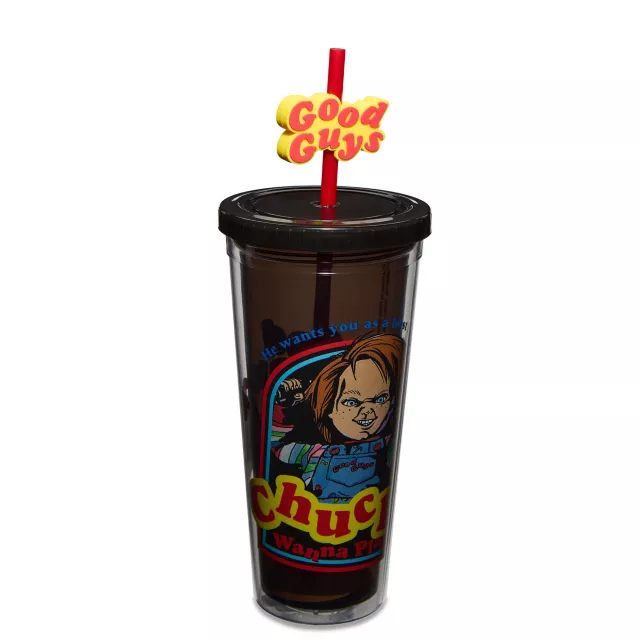 Good Guys Chucky Cup with Straw - 24 oz. at Spencer's
