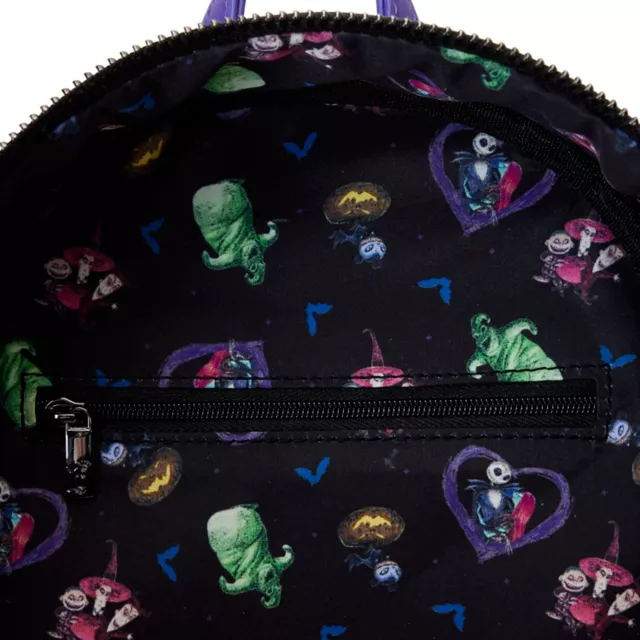 Loungefly Glow in the Dark Jack Skellington and Sally Mini Backpack - The Nightmare Before Christmas at Spencer's