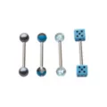 Multi-Pack Blue Dice Barbells 4 Pack - 14 Gauge at Spencer's