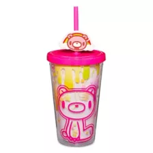 Gloomy Bear Paint Splatter Cup with Straw - 16 oz. at Spencer's