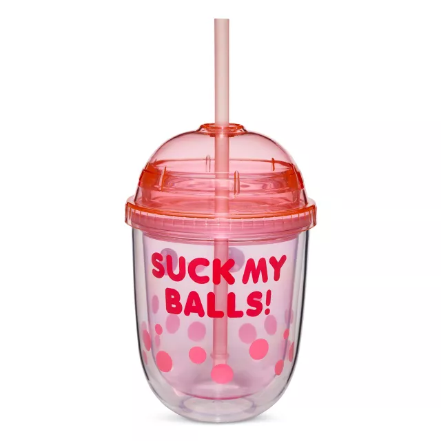 Suck My Balls Boba Cup with Straw - 12 oz. at Spencer's