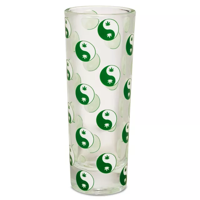 Yin and Yang Weed Leaf Tall Shot Glass - 2 oz. at Spencer's