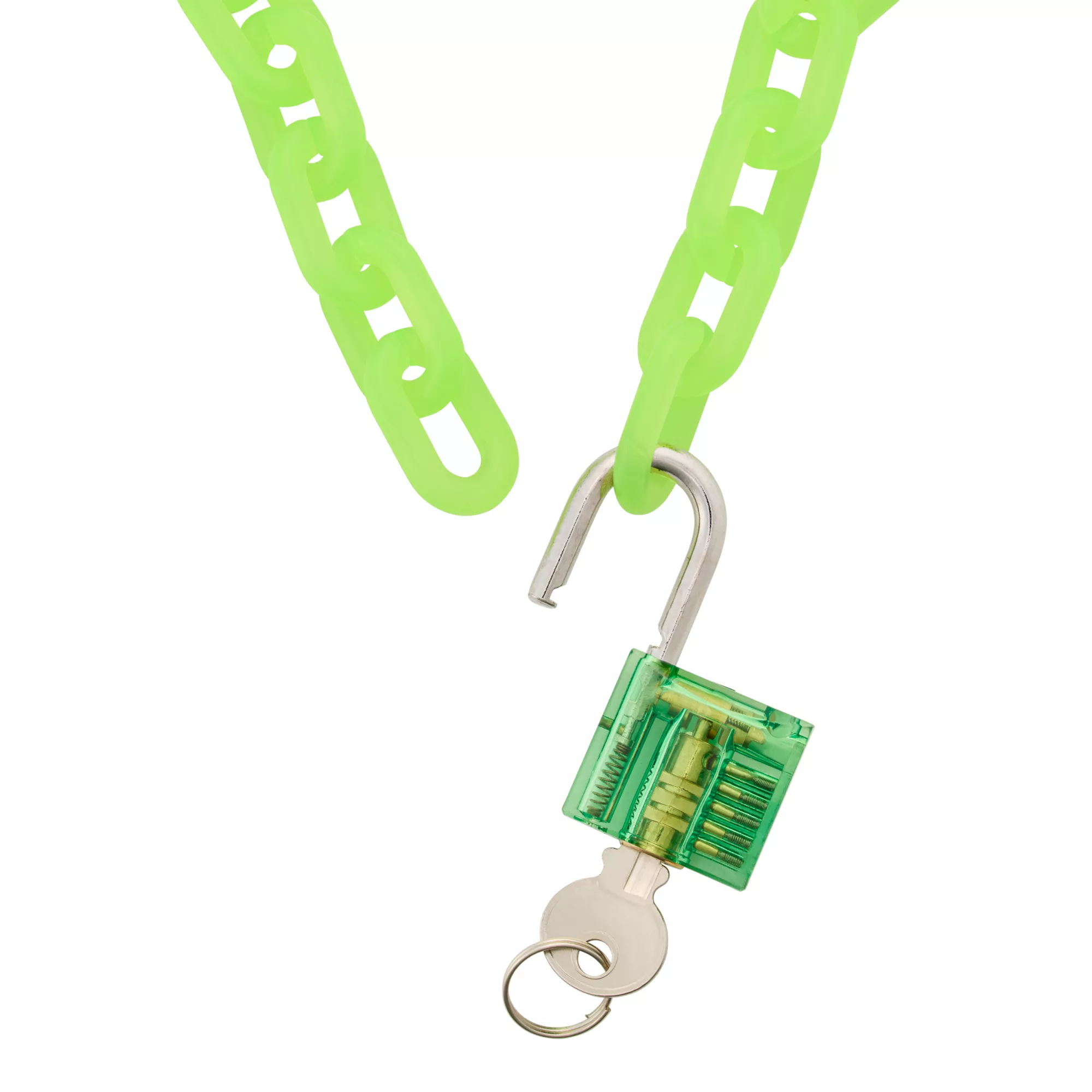 Green Lock and Key Choker Necklace