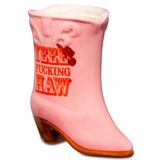 Yee Fucking Haw Molded Cowgirl Boot Shot Glass - 20 oz. at Spencer's