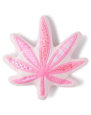 Pink Weed Leaf Pillow