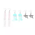 Multi-Pack Jellyfish Shark Squid Dangle Earrings - 3 Pair at Spencer's