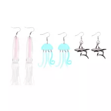 Multi-Pack Jellyfish Shark Squid Dangle Earrings - 3 Pair at Spencer's