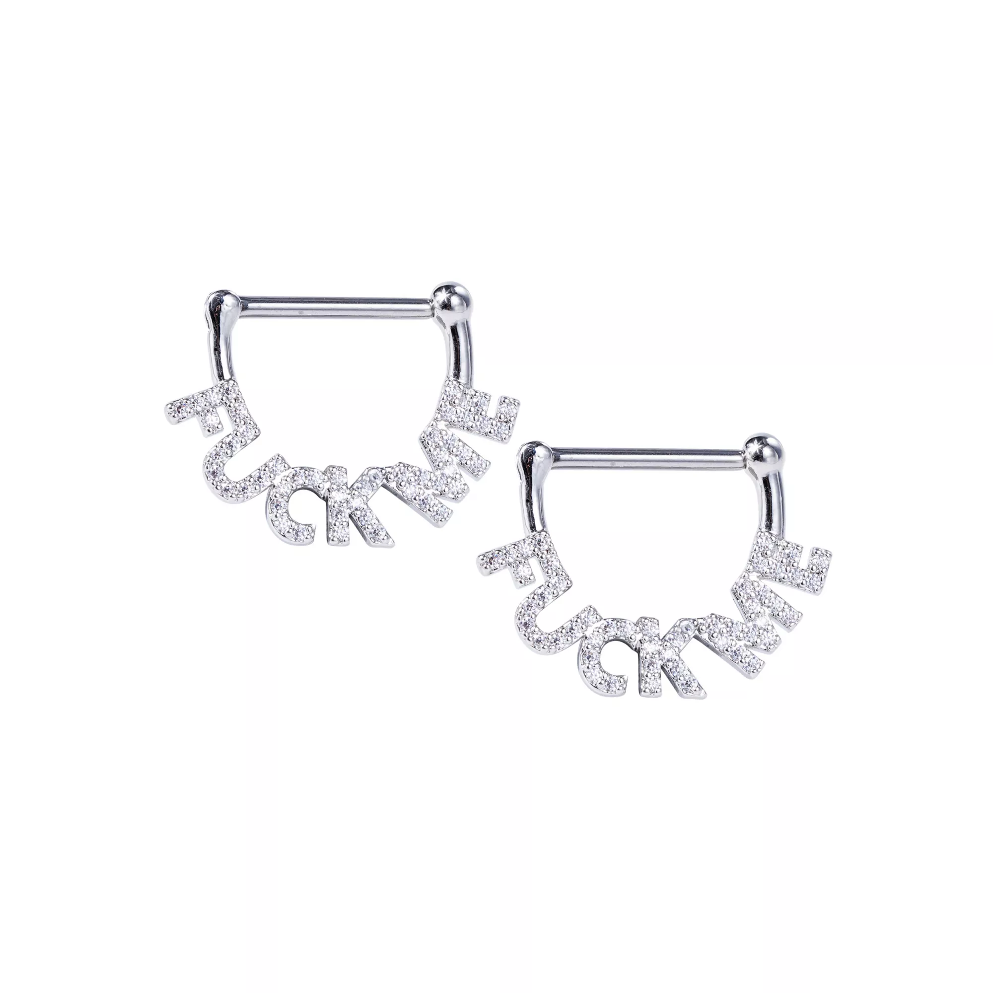 CZ Fuck Me Nipple Shields - 14 Gauge