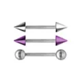 Multi-Pack Titanium Nose Bridge Barbells 3 Pack - 14 Gauge at Spencer's