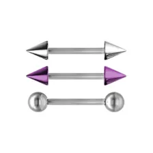 Multi-Pack Titanium Nose Bridge Barbells 3 Pack - 14 Gauge at Spencer's