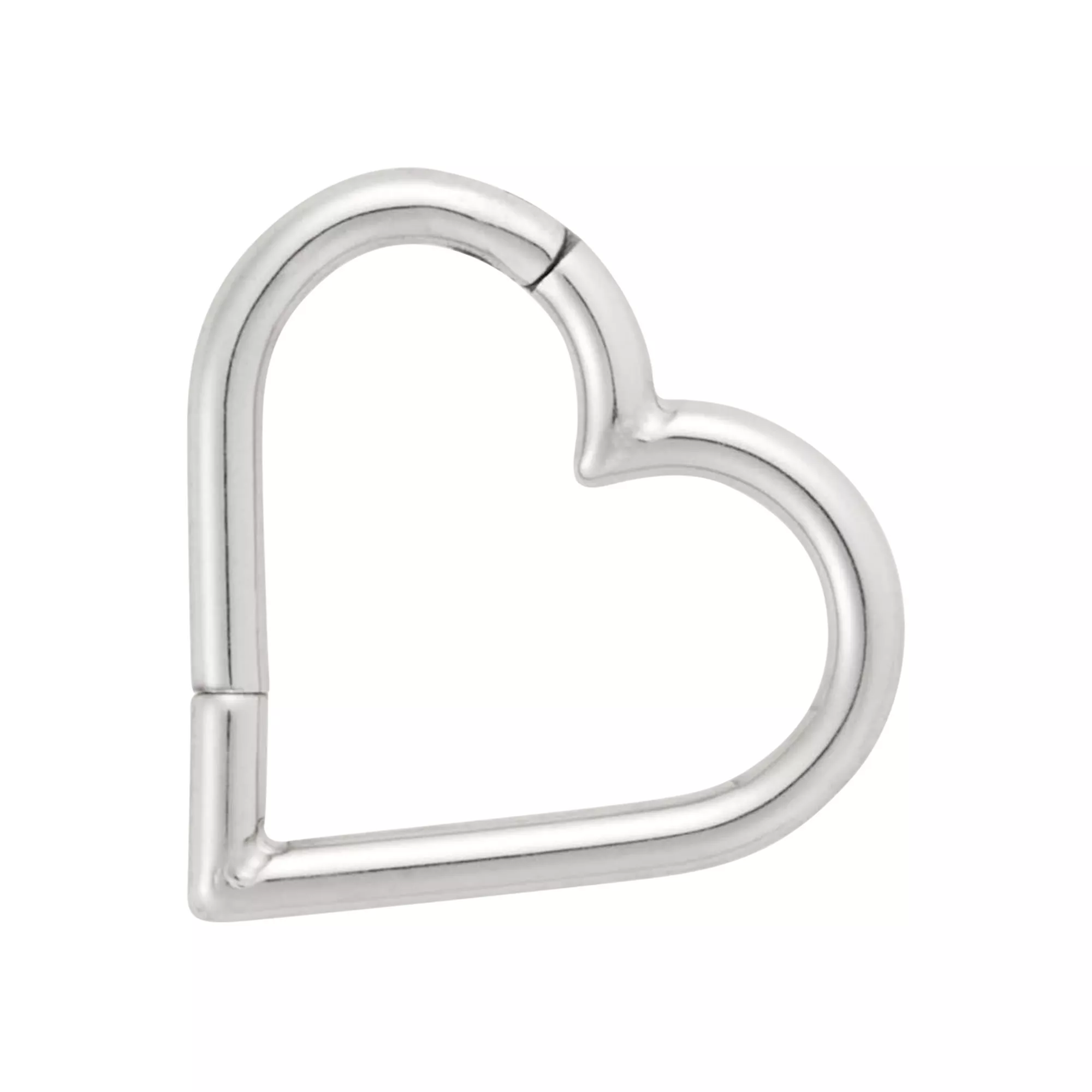 Heart Cutout Hinged Hoop Ring at Spencer's