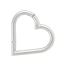 Heart Cutout Hinged Hoop Ring at Spencer's