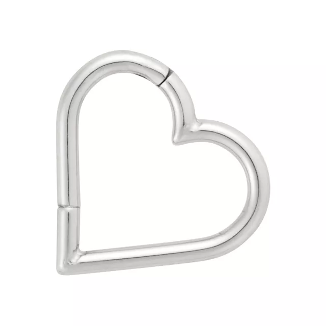 Heart Cutout Hinged Hoop Ring at Spencer's