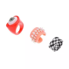 Multi-Pack Eyeball and Teeth Rings 3 Pack at Spencer's