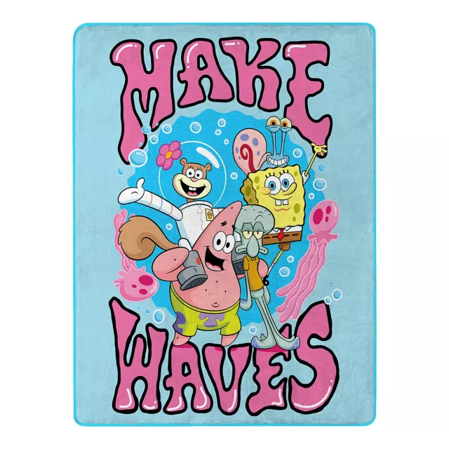 SpongeBob SquarePants Make Waves Fleece Blanket at Spencer's
