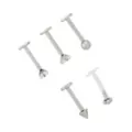 Multi-Pack CZ Threadless Labret Lip Rings 5 Pack - 16 Gauge at Spencer's