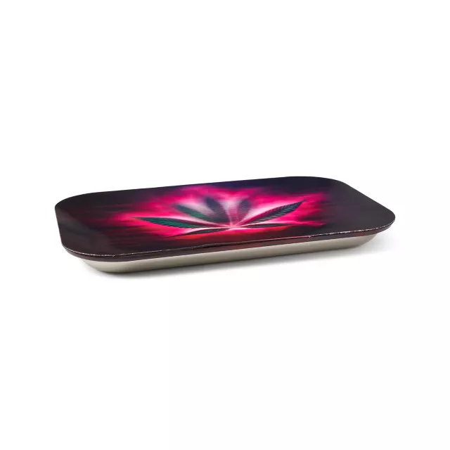 Neon Pink Weed Leaf Tray with Lid at Spencer's