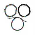 Multi-Pack Polysexual Pride Bracelets - 3 Pack at Spencer's