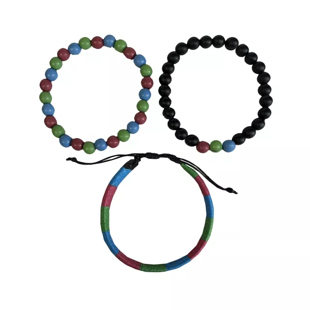 Multi-Pack Polysexual Pride Bracelets - 3 Pack at Spencer's