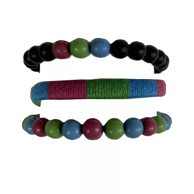 Multi-Pack Polysexual Pride Bracelets - 3 Pack at Spencer's