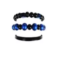 Multi-Pack Black and Blue Beaded Bracelets - 3 Pack at Spencer's