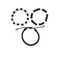 Multi-Pack Black and White Beaded Bracelets - 3 Pack at Spencer's