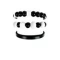 Multi-Pack Black and White Beaded Bracelets - 3 Pack at Spencer's