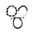 Multi-Pack Black and White Cross Bracelets - 3 Pack at Spencer's