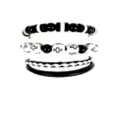 Multi-Pack Black and White Cross Bracelets - 3 Pack at Spencer's
