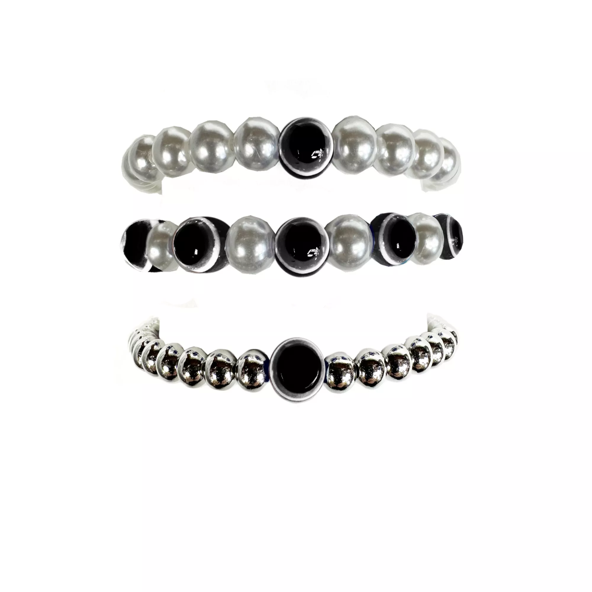 Multi-Pack Beaded Evil Eye Bracelets - 3 Pack at Spencer's