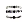 Multi-Pack White and Purple Beaded Evil Eye Bracelets - 3 Pack at Spencer's