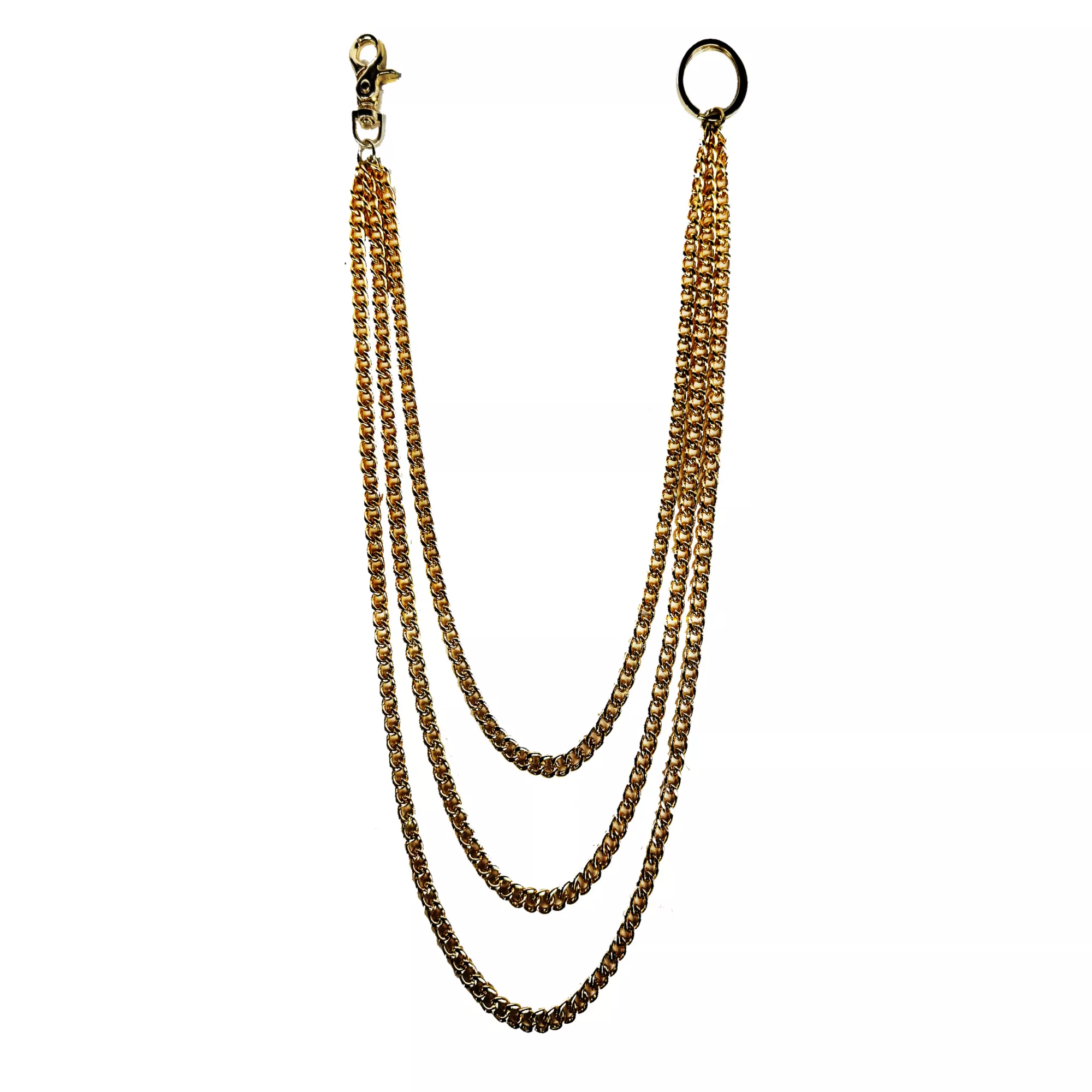 Triple Row Goldtone Wallet Chain at Spencer's