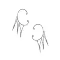 Silvertone Dangle Spike Ear Cuffs at Spencer's