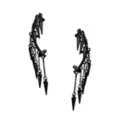 Black Spike Dangle Ear Cuffs at Spencer's