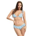 Light Blue Butterfly Charm Ruffle Bra and G-String Panties Set at Spencer's