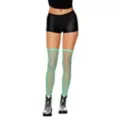 Green Fishnet Thigh High Stockings at Spencer's