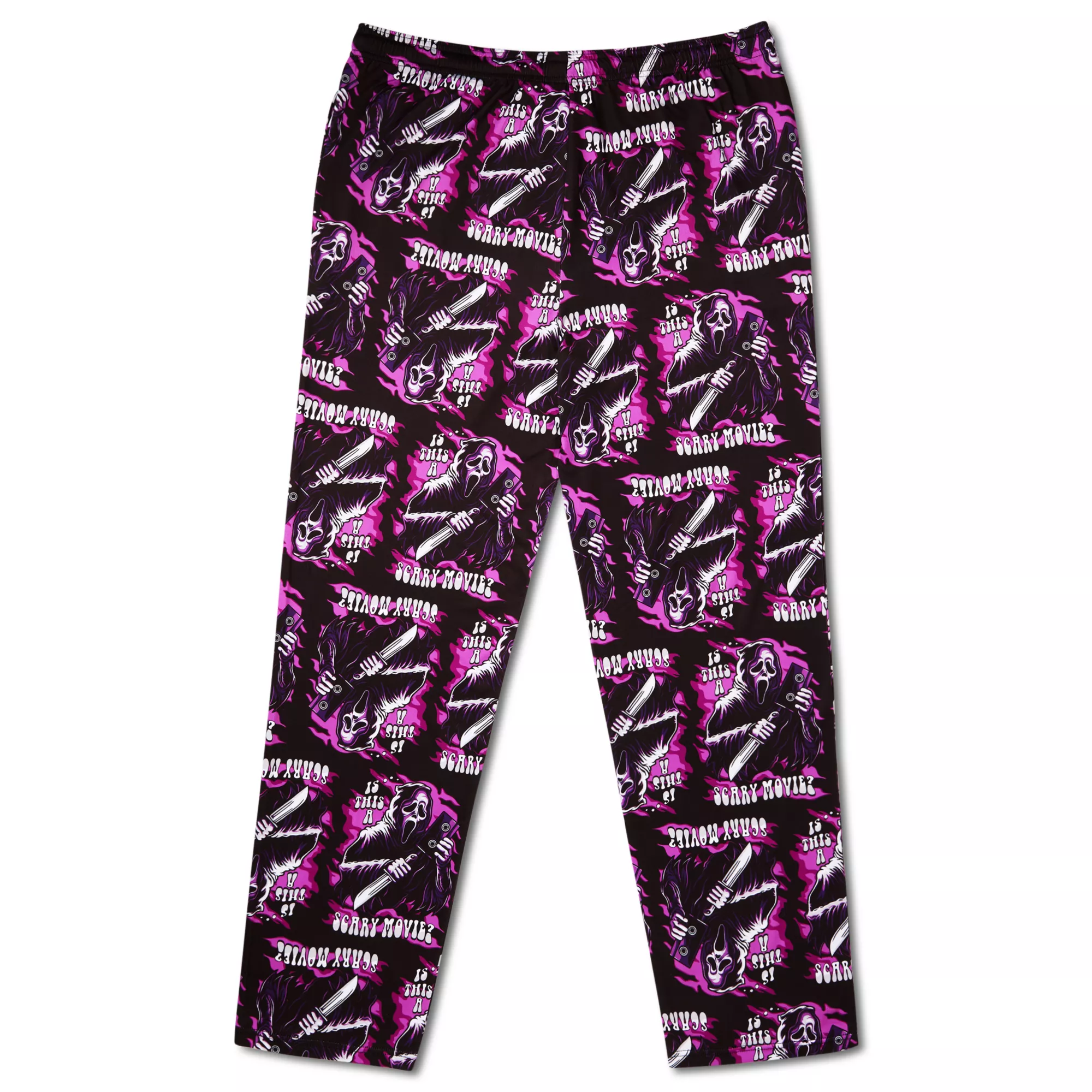 Pink Ghost Face Flaming Lounge Pants